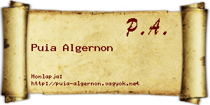 Puia Algernon névjegykártya